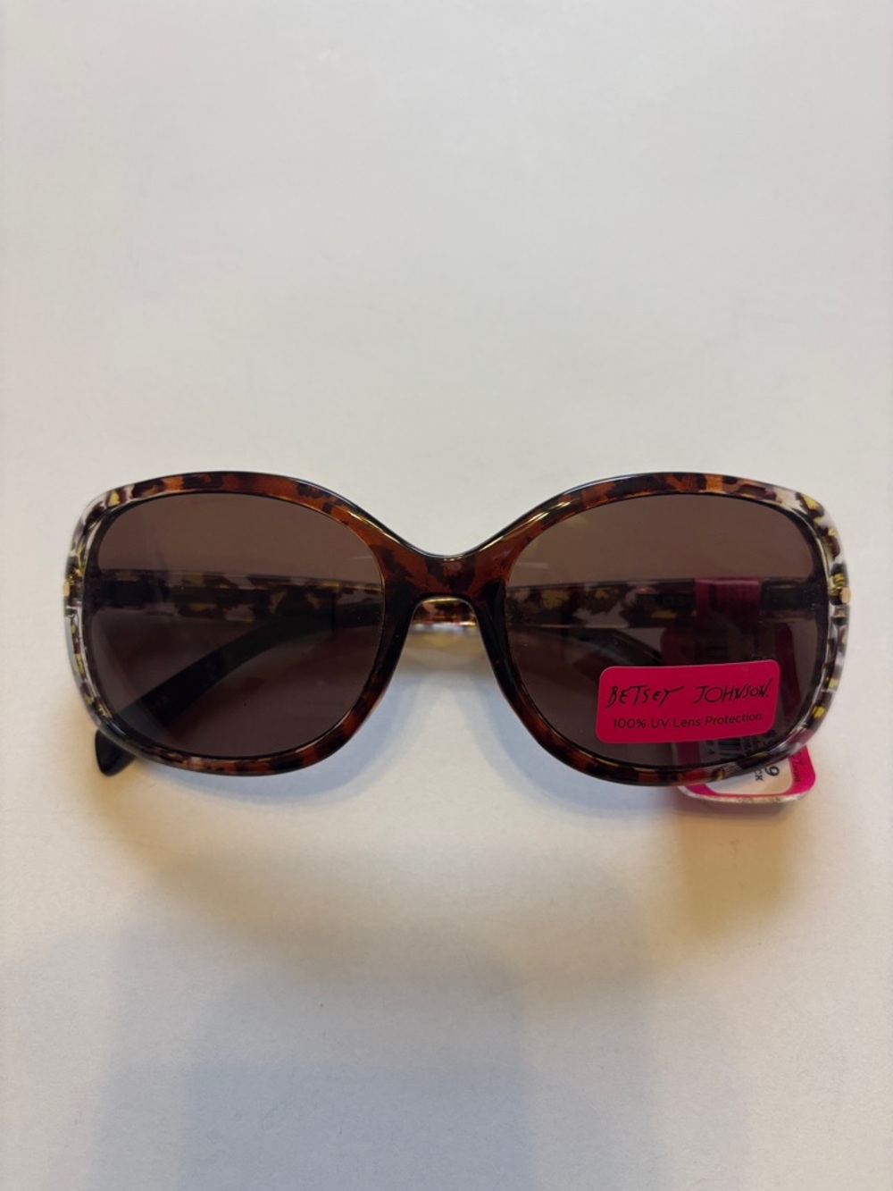 Betsey Johnson Tortoiseshell Frame Sunglasses with Brown Lenses